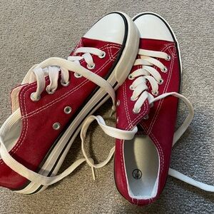 Converse Red and White Sneakers